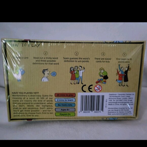 SEALED Wordsmithery The Game For Every Wordsmith NIB Clarendon Games - Picture 3 of 4
